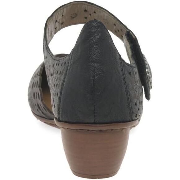 NWT Rieker Women's 43753 Mirjam Mary Jane Heels Leather Black 10-10.5 M US - Picture 5 of 6